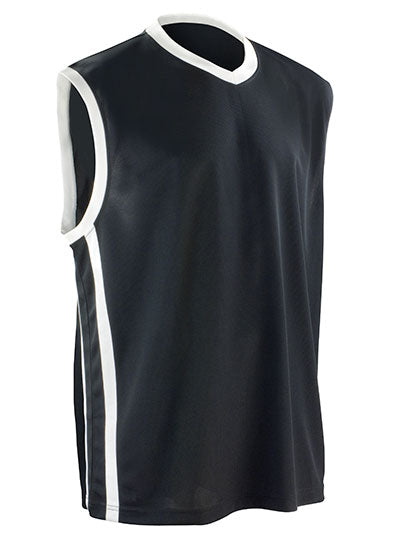 Men´s Basketball Quick Dry Top - Black / White