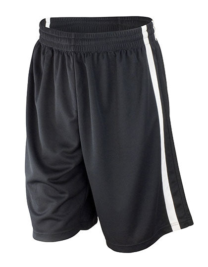 Men´s Basketball Quick Dry Short - Black / White