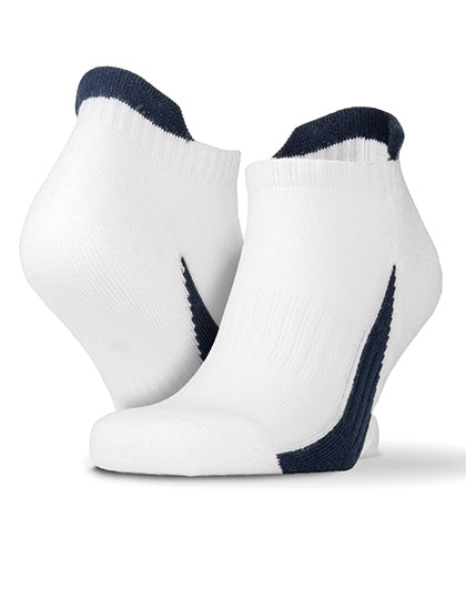 Sneaker Sports Socks (3 Pair Pack) - White / Navy