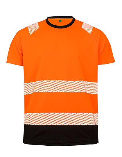 Recycled Safety T-Shirt - Fluorescent Orange / Black