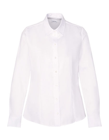 Women´s Blouse Regular Fit Fine Twill Longsleeve - White