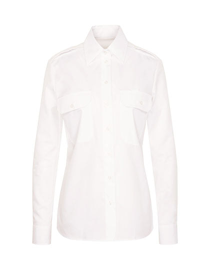 Women´s Pilot Blouse Regular Fit Longsleeve - White