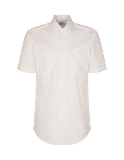 Men´s Pilot Shirt Regular Shortsleeve - White