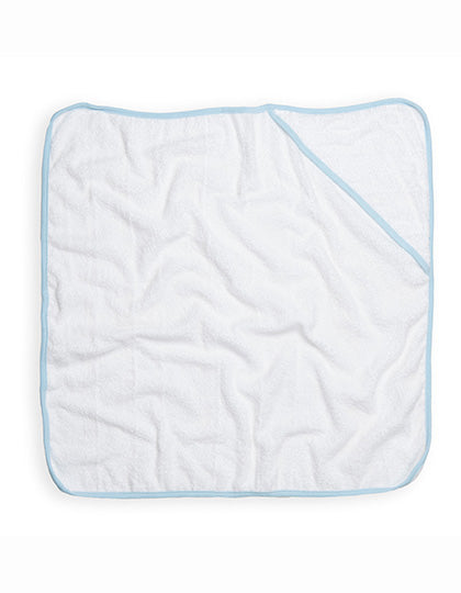 Babies Hooded Towel - White / Blue